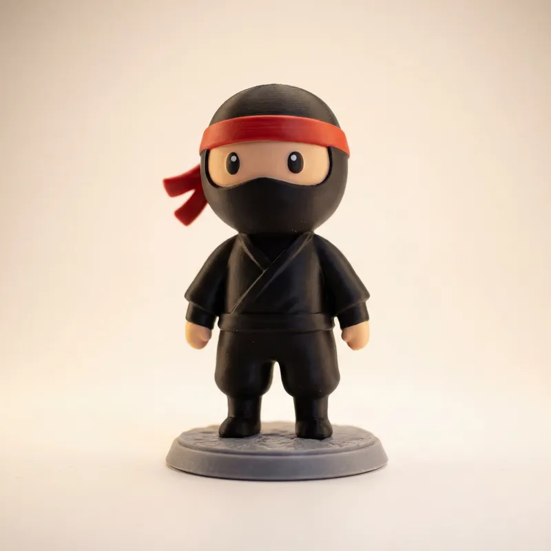 3Dプリントで作った忍者のミニフィギュア